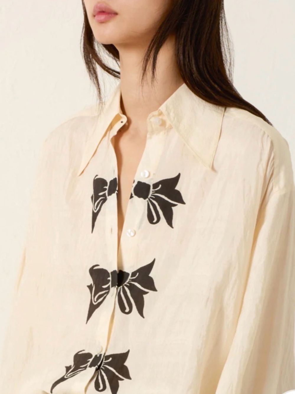 ALIX OF BOHEMIA EMERY BLACK TIE SILK SHIRT